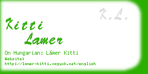 kitti lamer business card